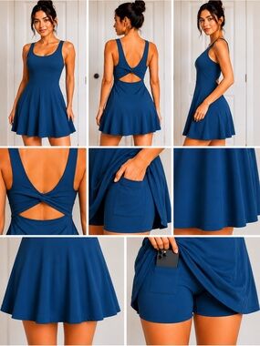 Sleeveless Teal Fit-and-Flare Mini Dress